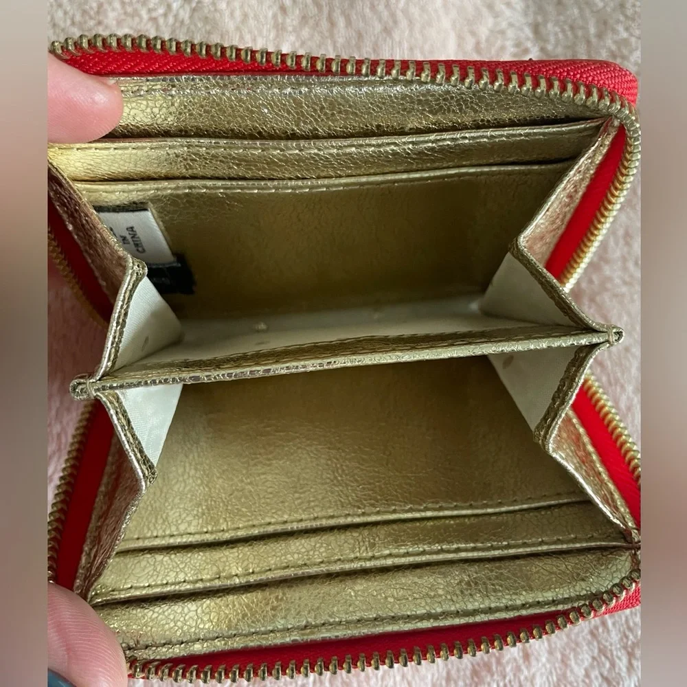 Kate Spade Red Snakeskin Embossed Wallet - Picture 5 of 7